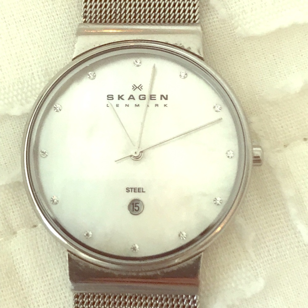 Ladies Skagen Steel-Mesh watch - Picture 1 of 3